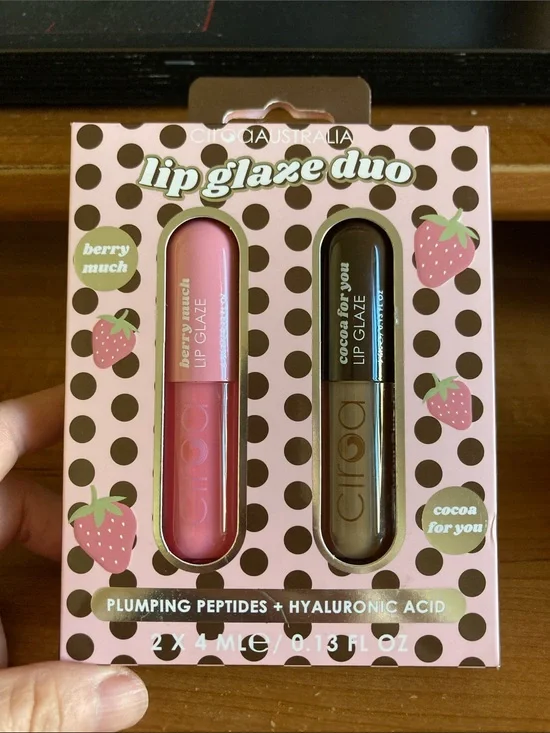 Ciroa Australia Lip Glaze Duo — Pink & Brown Set