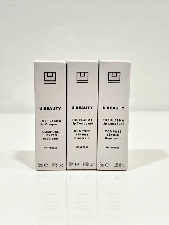 3x New U Beauty The Plasma Lip Compound in Universal 5mL Deluxe Travel Size Each