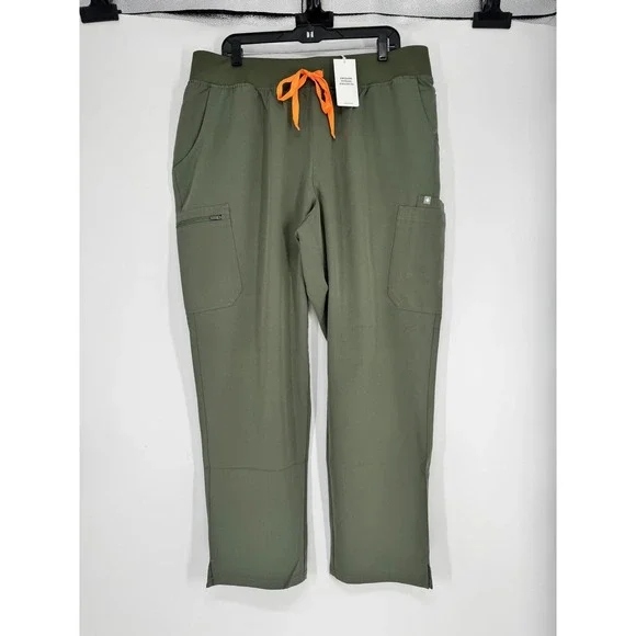FIGS Technical Collection High Waisted Yola Scrub Pants Cargo Womens 3XL Moss