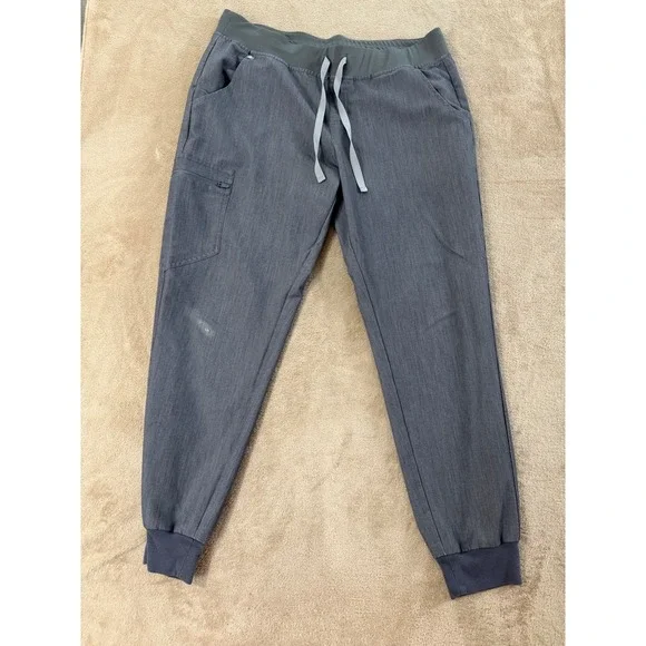 FIGS Zamora Jogger Scrub Pants Mens size Large Gray Technical Collection medical