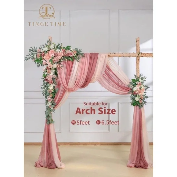 (40)Wedding Arch Flowers Kit -birthday 5pcs Artificial Floral Arch Not Include