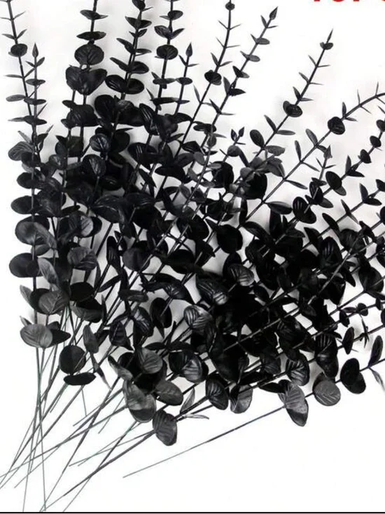 Black Artificial Eucalyptus Stems- 10 piece Set NEW 🏷️