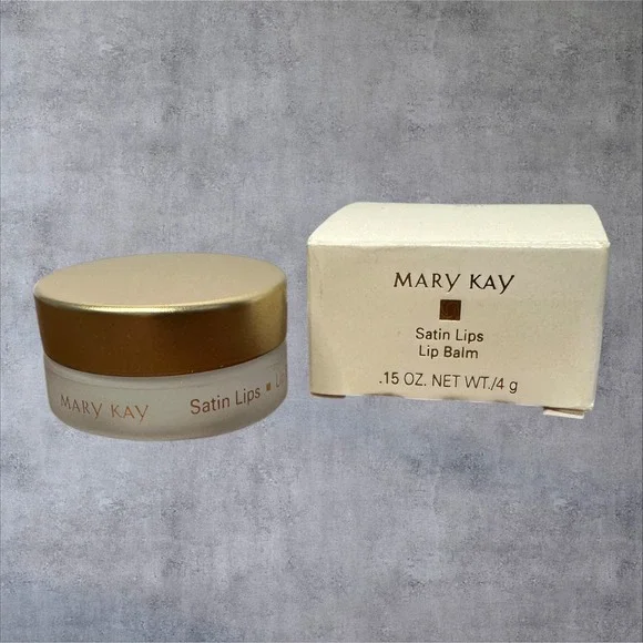 Mary Kay Satin Lips Lip Balm 4241 .15 oz New Fragrance Free Moisturizing Jar‎