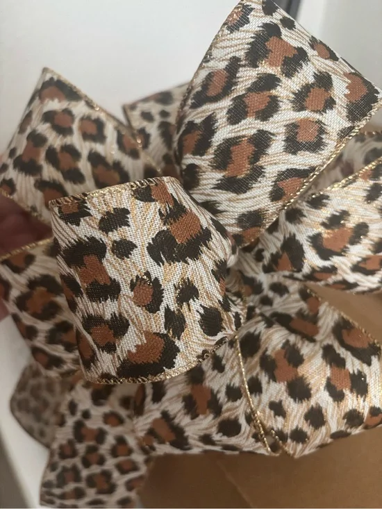 Leopard Handmade DIY Bow Accent - Brown/Black Final Sale