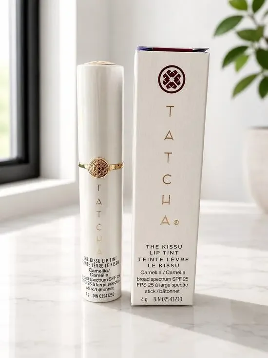 $38 Tatcha The Kissu Lip Tint Camellia SPF 25 Lip Balm 4g New in Box