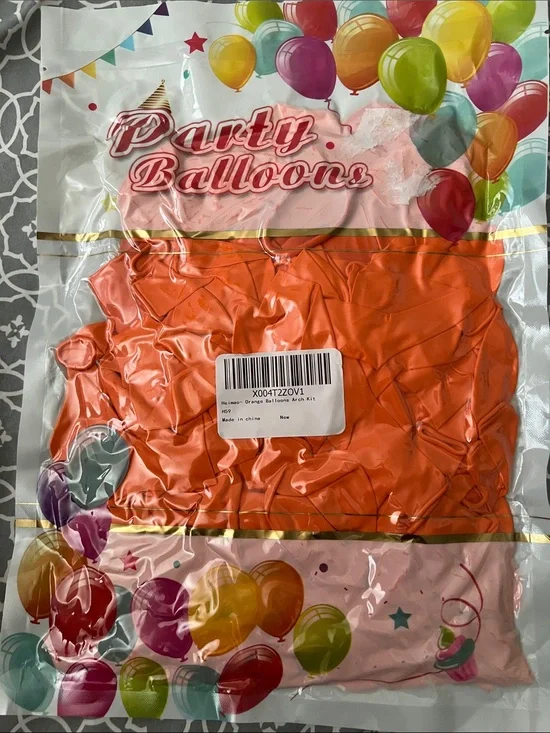 Party Balloons Orange Latex Balloon Pack - Unbranded