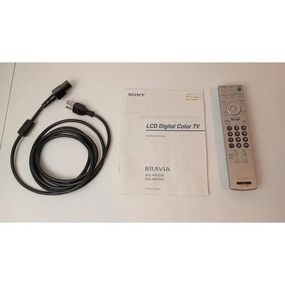 Original Sony RM-YD012 Remote Control Sony Bravia Manual, Sony Bravia Power Cord