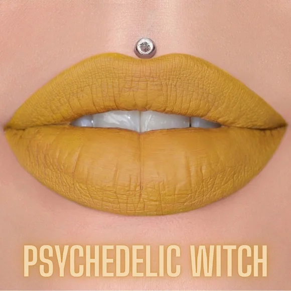 Jeffree Star Psychedelic Witch Velour Liquid Lipstick Yellow Matte Fall Artsy