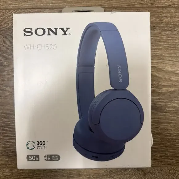 Sony WH-CH520 Wireless Headphones Bluetooth On-Ear Headset with Microphone an...