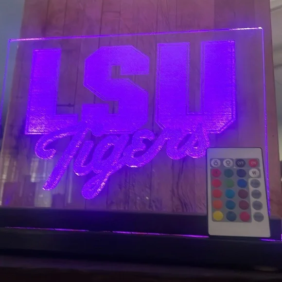Sport Team Night Light 3D Illusion Lamp - Multicolor with remote to control