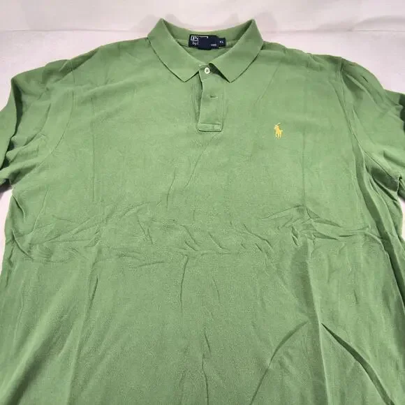 Polo by Ralph Lauren Collared Casual Long Sleeve Polo Shirt Mens Size XL Green