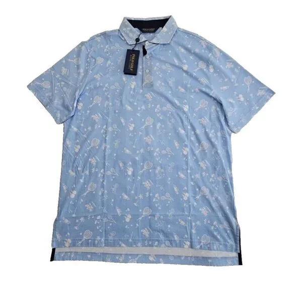 Polo Golf Ralph Lauren Sports & Leisure AOP‎ Polo Shirt NWT Men's Large Blue NEW