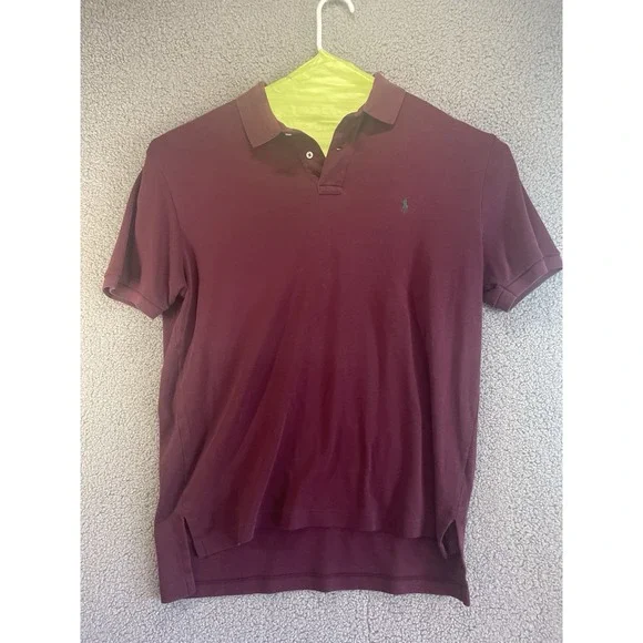 Ralph Lauren polo Men's  Large short sleeve‎ shirt. Brown Casual.