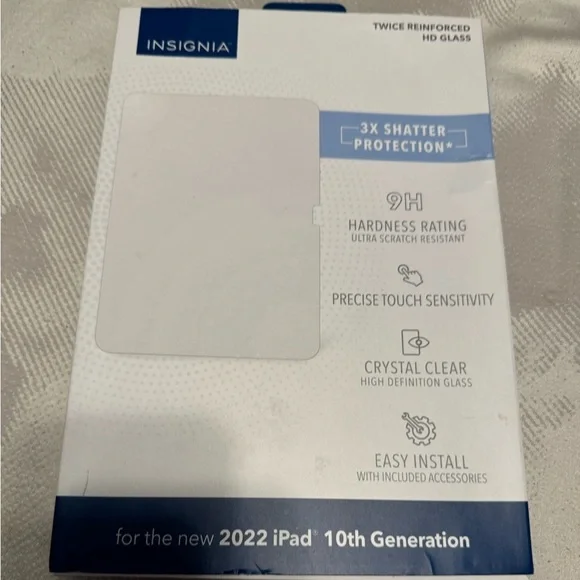 Insignia iPad Hard‎ Screen Protector. New in box. 10th Generation.9H Hardness.