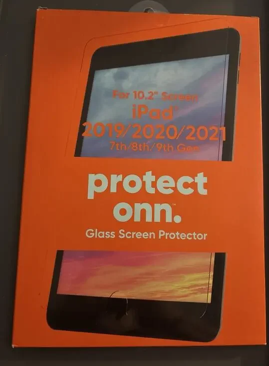 Protect Onn. iPad Glass Screen Protector For 10.2” Screen 2019-21, 7th-9th Gen