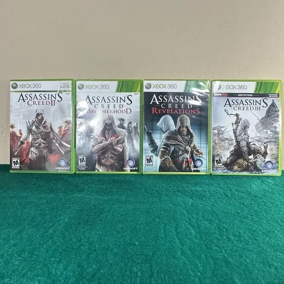 Assassin’s Creed Xbox 360 Game Lot II Brotherhood Revelations III Complete