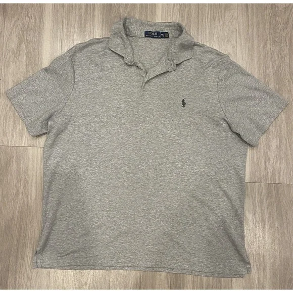 Polo‎ Ralph Lauren Polo Shirt Mens XXL 2XL Gray Short Sleeve Soft Pony