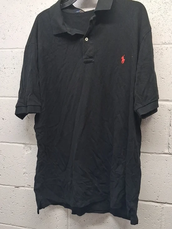 NWOT Mens Polo Ralph Lauren Black Polo Shirt XLT
