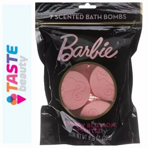 Taste Beauty Barbie Cherry Blossom Scented 7PC Bath‎ Bombs