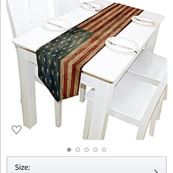 Table runner Flag Vintage Americana 13x70‎