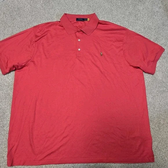 Polo Ralph‎ Lauren Men's Polo Shirt 4XB Pink Classic Fit Short Sleeve Cotton