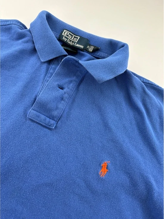 Polo Ralph Lauren Custom Fit Mesh Polo Men's M Blue Vintage Tag