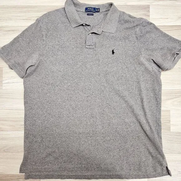 Polo Ralph Lauren Mens Gray Polo Shirt  Short Sleeve XL