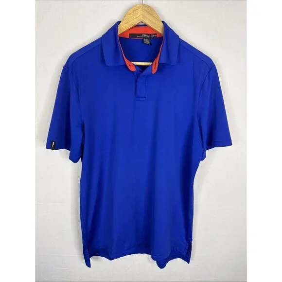 RLX Ralph Lauren Men’s Performance Polo Shirt Blue Stretch M‎