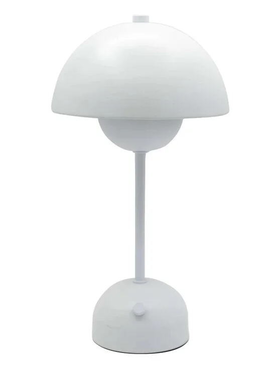Rechargeable Portable White Dome Touch Lamp w/ Multiple Light Settings & Dimmer