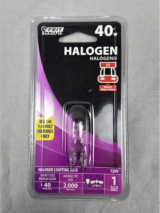 Feit Electric 40 Watt Halogen LED Bulb G9 Base 120 Volt Single Pack