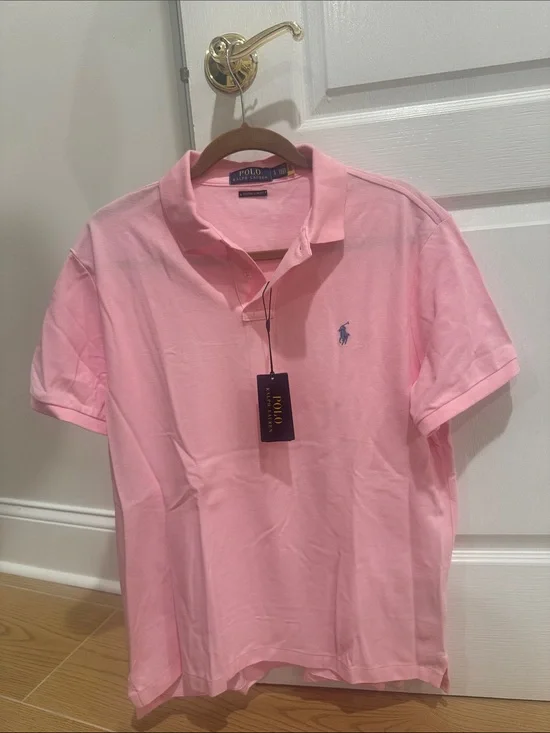 Polo by Ralph Lauren Men's Pink Classic Pique Polo Shirt