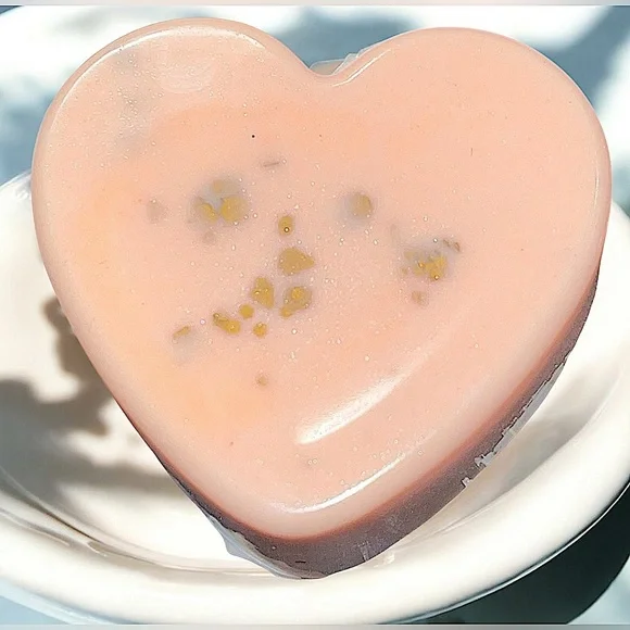Vanilla rose soap SHIMMER 3x2in 6oz handcrafted shea butter & coconut oil based