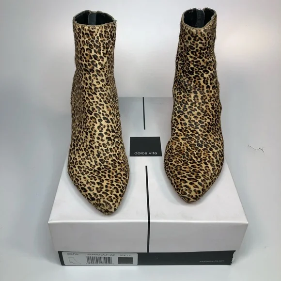 Dolce Vita Coltyn Leopard Calf Hair Bootie