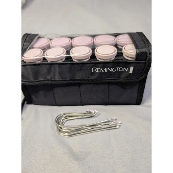 Remington Travel‎ Express Set Hot Rollers Hair Curlers Clips (10) Pink Black