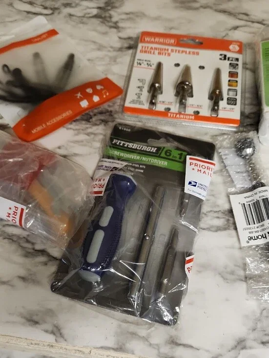 NEW Huge Tool Drill Bit Wrenches Screwdriver Cord Ties Switch Light Mixed Set