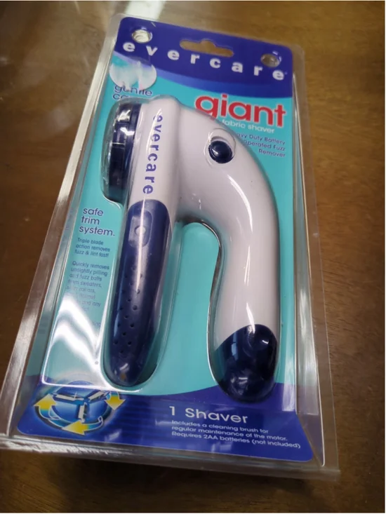 Evercare Fabric Shaver Large Giant Fuzz Lint Remover Safe Trim Battery Operated