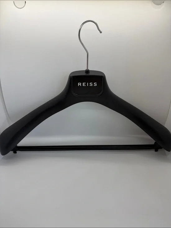Reiss Black Padded Suit Hanger with Pant Bar