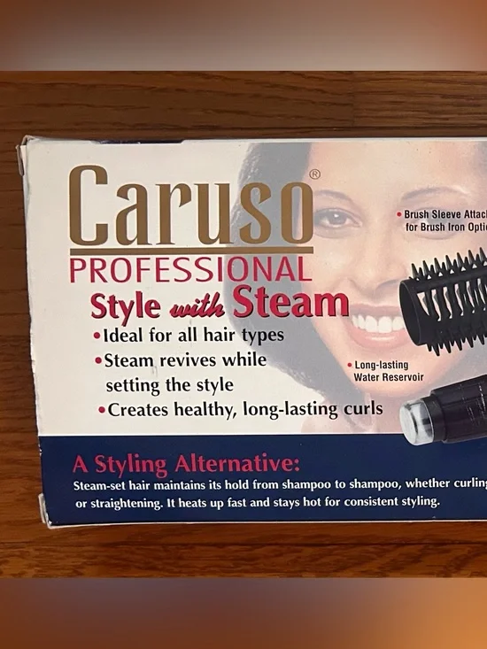Caruso Professional Steam Styling System 1” Curling Iron/Brush Iron In One