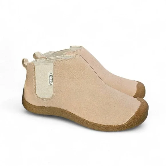 KEEN Womens Mosey Chelsea‎ Leather Pull On Boots Shoes in Safari Birch US Size 8