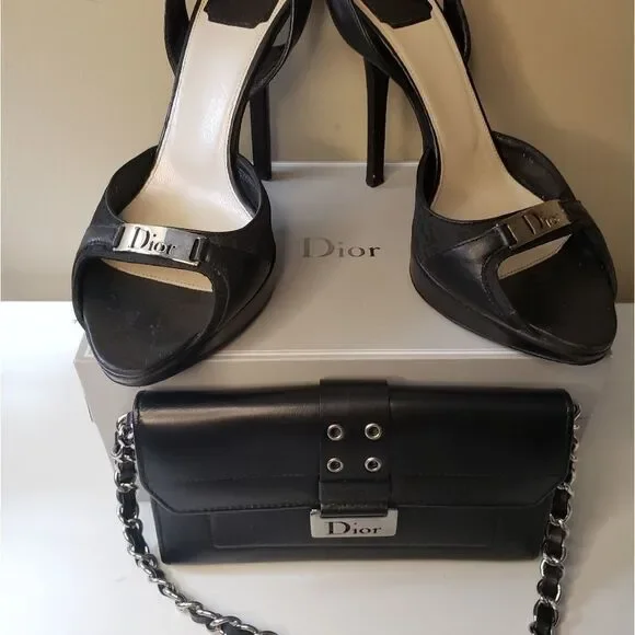 Dior Leather Wallet and Heels Bundle