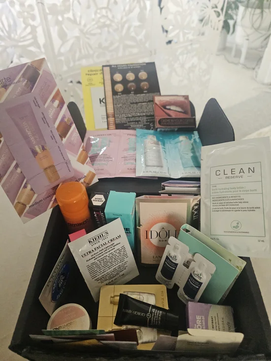 Assorted Beauty Sample Box -  MAC, Kiehls, Benefit, and More