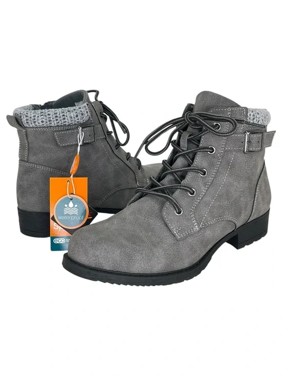 Sporto Lala Grey Waterproof Thermolite Womens Ankle Boots Size 9M