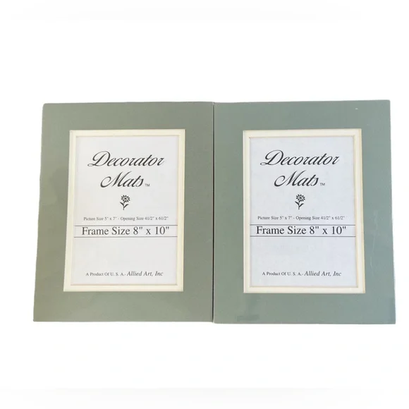 Decorator Mats | Green 8x10 Picture Double Mat for 5x7 Photo