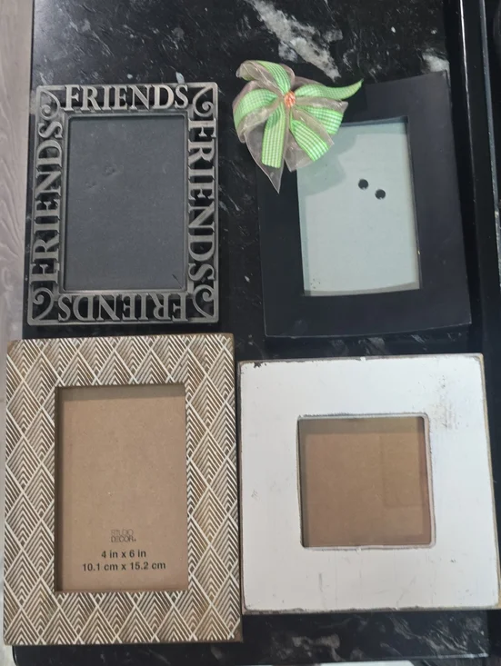 Home Accents Assorted Picture Frame Set - Black, White, Brown, Tan