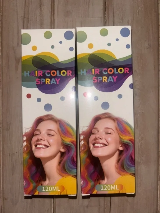 Vibrant Rainbow Hair Color Spray - 120ML white 2 bottles