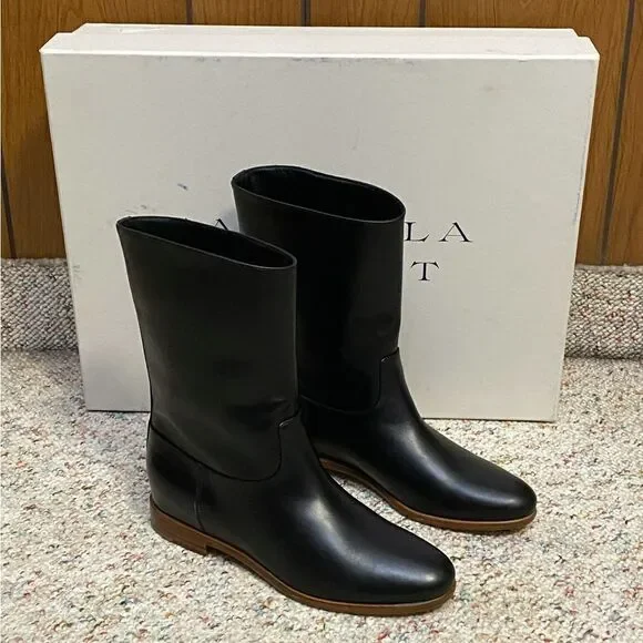 Gabriela Hearst Tina Leather Flat Boots size 36