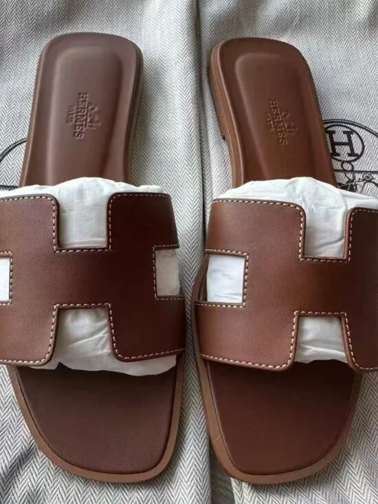 Hermes Oran Sandals Women’s EU 38 Brown