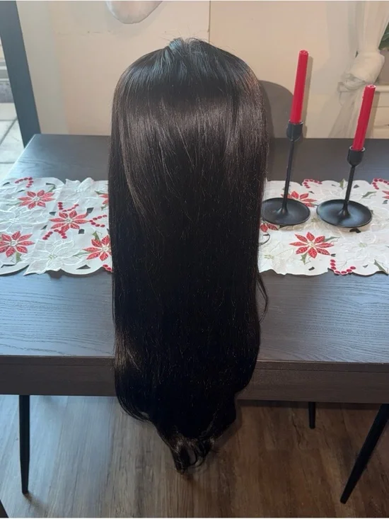 Vivica A. Fox Black Long Straight Women's 💯 Human Hair 26 inch wig-natural black