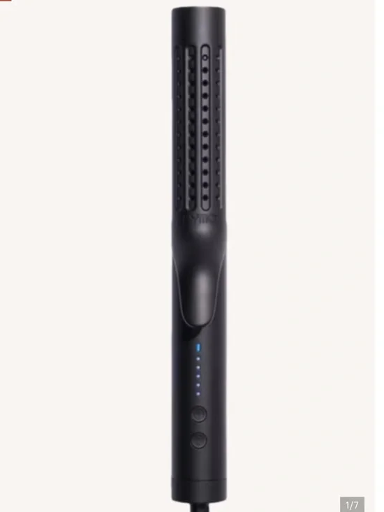 Black Hair Straightening Brush - Sleek Heated Styling Tool