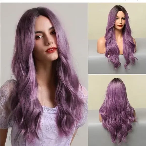 Women's CiCia Wavy purple Wig